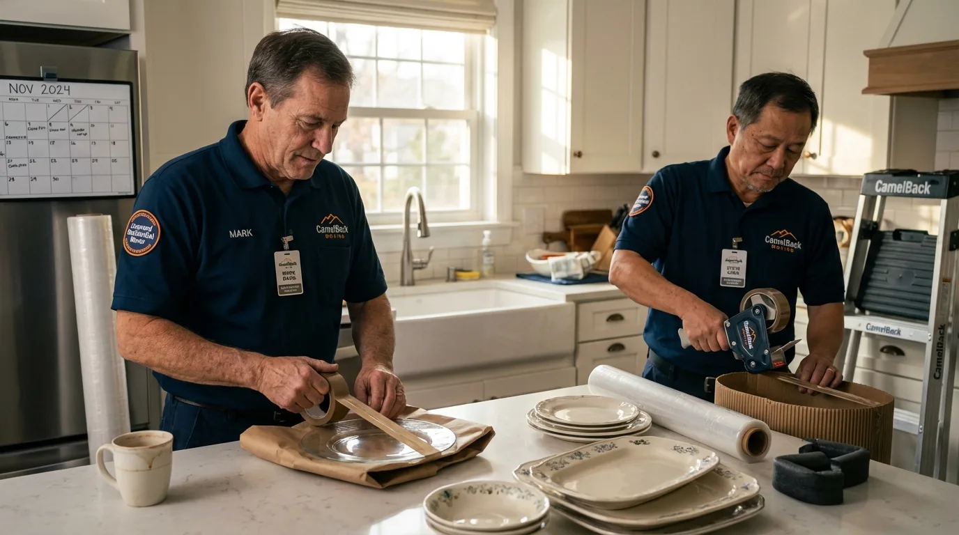 Professional crew packing kitchen dishware in Casper, WY